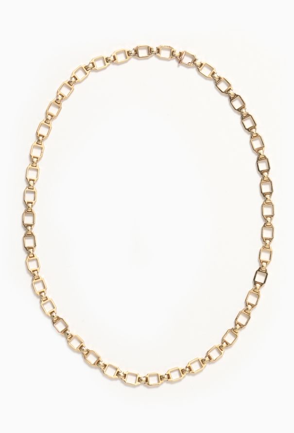 Vintage Fine Jewelry 1980s 18k Yellow Gold Chain Necklace - 1