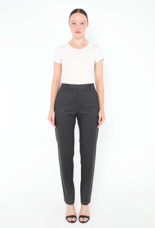 Céline 2024 Felted Pinstripe Trousers - 1