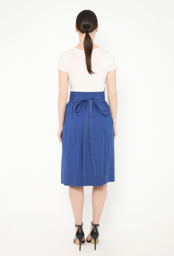 Saint Laurent S/S 1979 Belted Wrap Button Skirt - 5