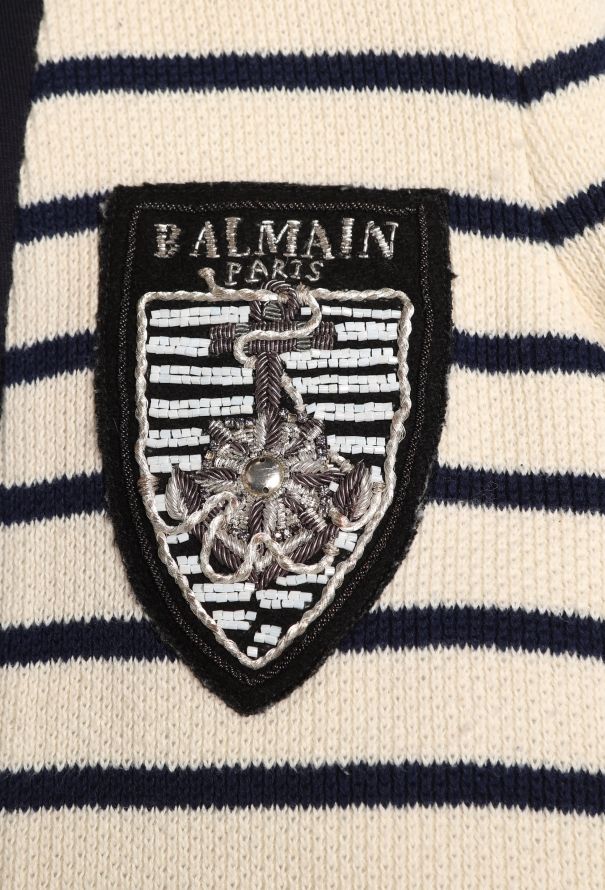 Balmain 2021 Marinière Collegiate Jacket - 6