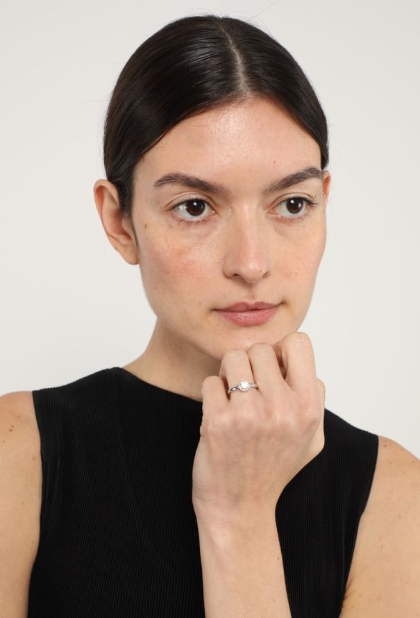 Vintage Fine Jewelry 18k White Gold & Diamond Ring - 2