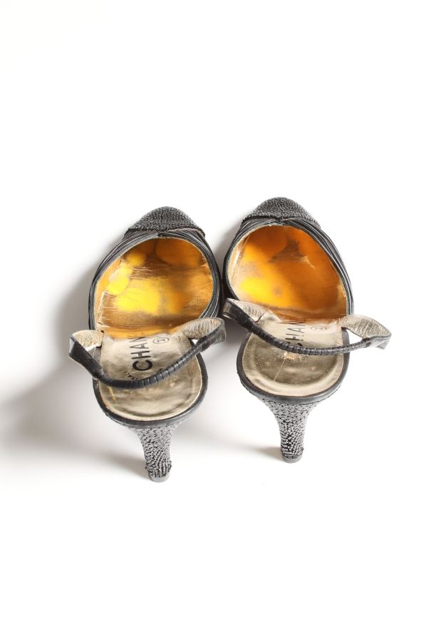 Chanel '80s Couture Embellished Slingbacks - 8