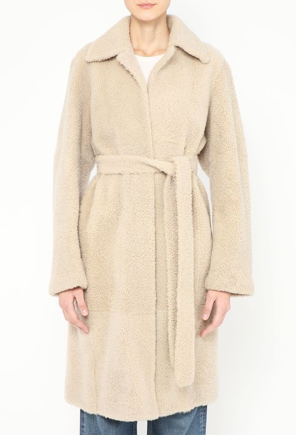 Céline Teddy Shearling Belted Coat - 3