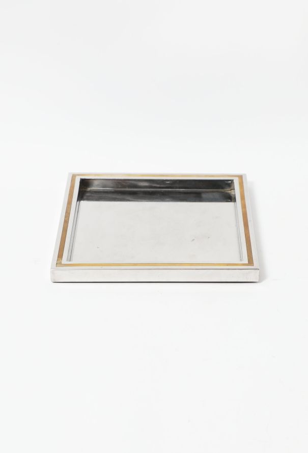 Vintage Objects & Decor Willy Rizzo '70s Steel Tray - 1