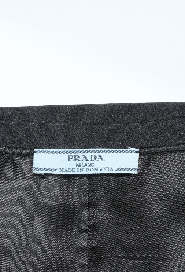 Prada 2022 Nylon Logo Embossed Skirt - 5