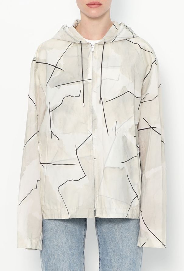 Hermès Vintage Graphic Hooded Rain Jacket - 1