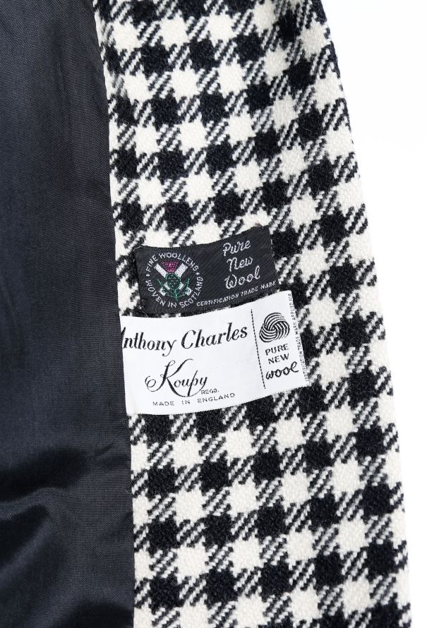 60s Houndstooth Vinyl Coat - 4