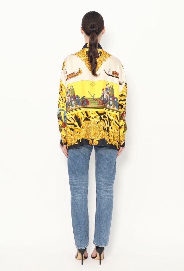 Gianni Versace F/W 1992 Baroque Silk Blouse - 7