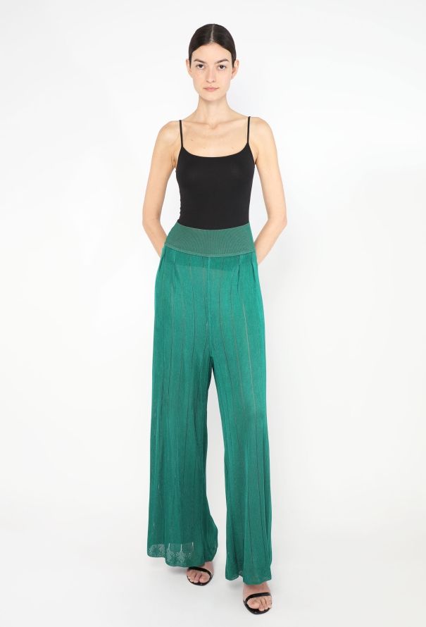 Alaïa S/S 1990 Ribbed Palazzo Pants - 1