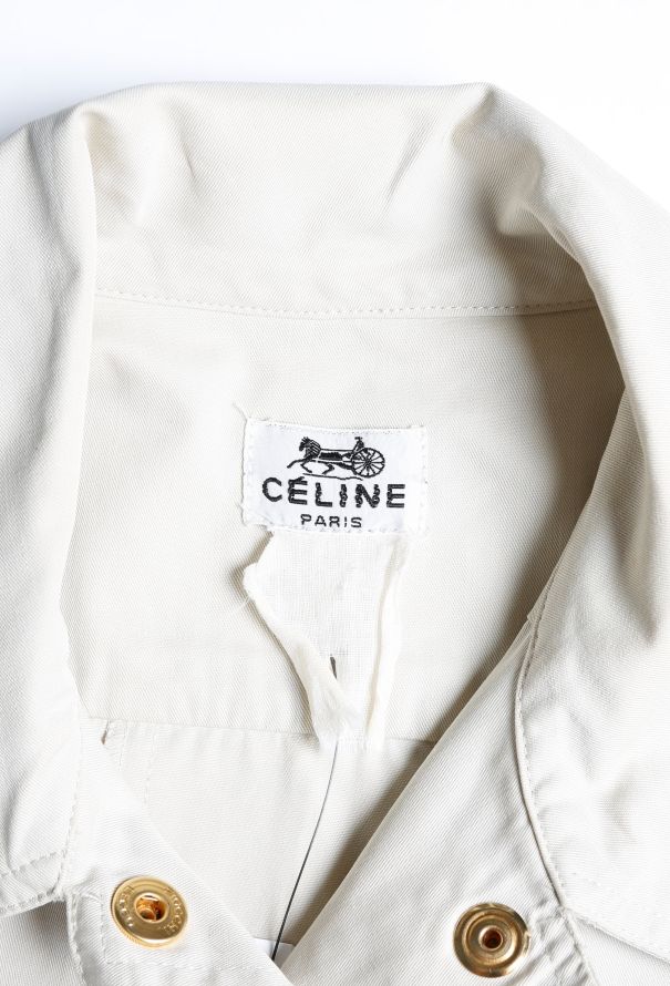 Céline 70s Gabardine Shirt Dress - 5