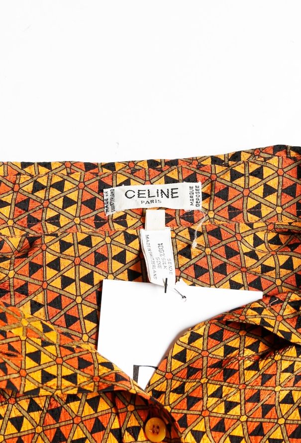 Céline Vintage Graphic Silk Blouse - 5