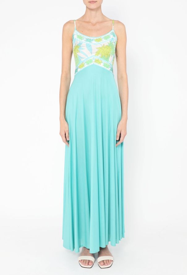 Emilio Pucci Early '70s Floral Printed Silk Dress - 3