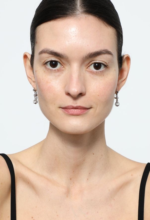 Vintage & Antique 18k Gold & Diamond Art Deco Pendant Earrings - 2