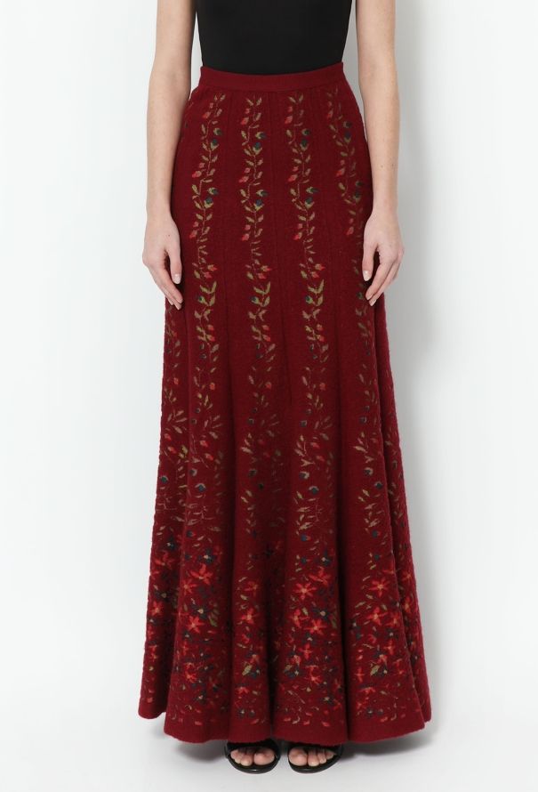 Alaïa '90s Floral Maxi Skirt - 2