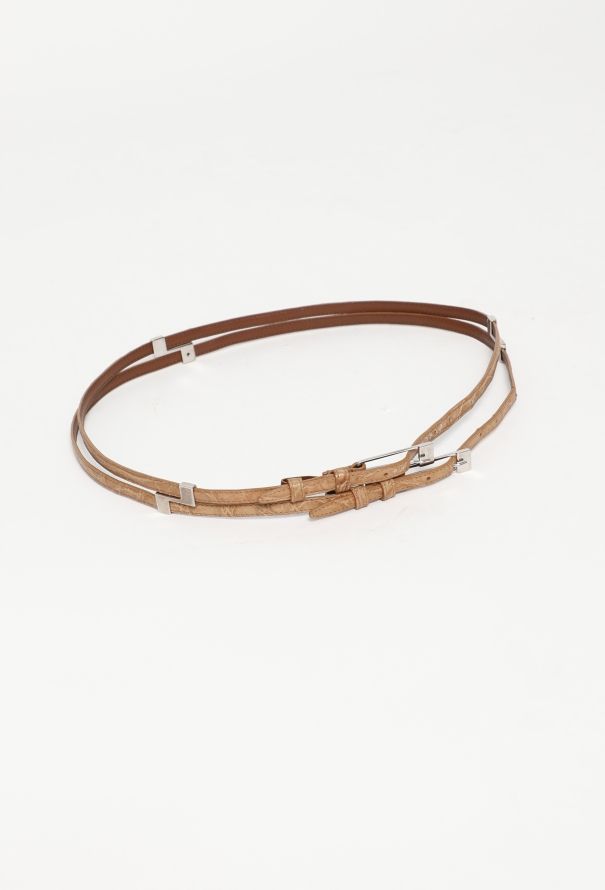 Balenciaga Alligator Layered Belt - 3