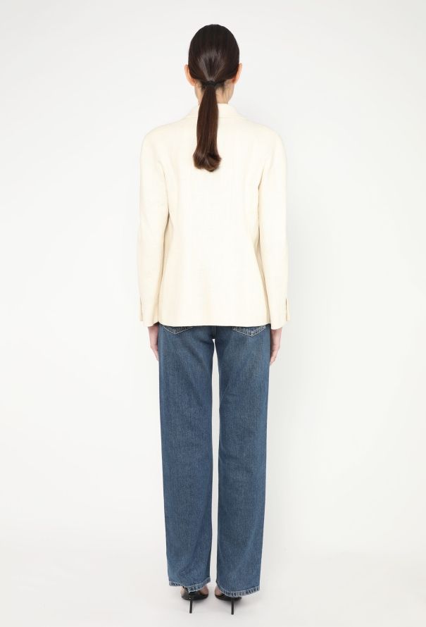 Chanel 1998 Linen 'CC' Button Jacket - 5