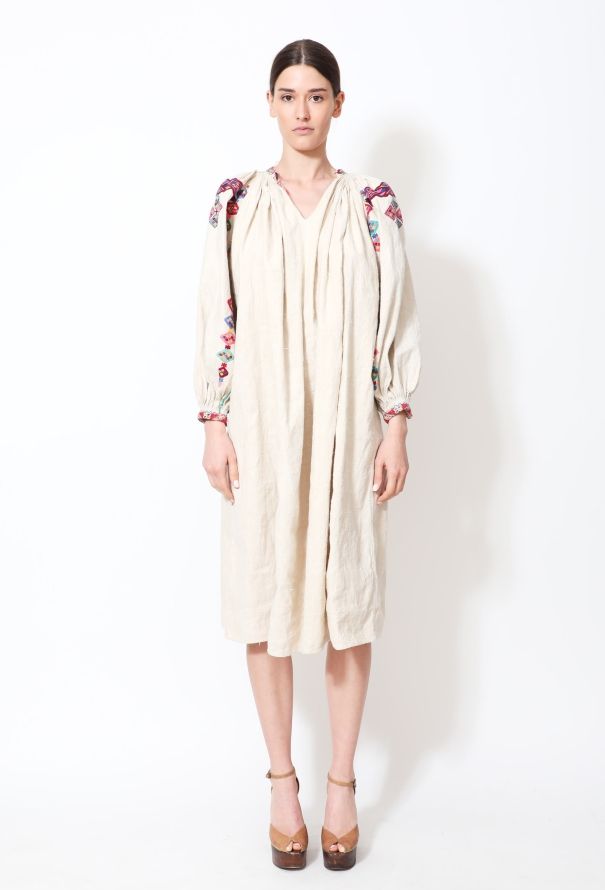 World Treasures Authentic Embroidered Linen Tunic - 1