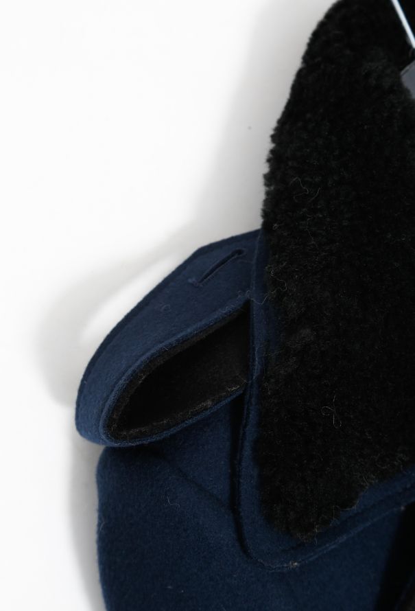 Balenciaga 2007 Shearling Military Felt Jacket - 6