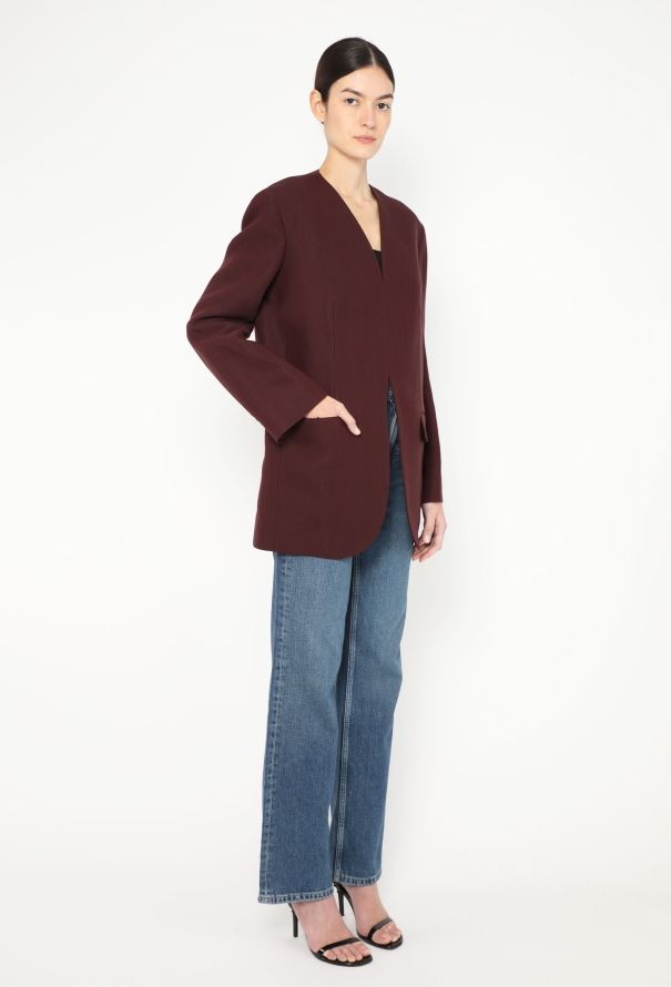 The Row F/W 2022 Fie Collarless Blazer - 5