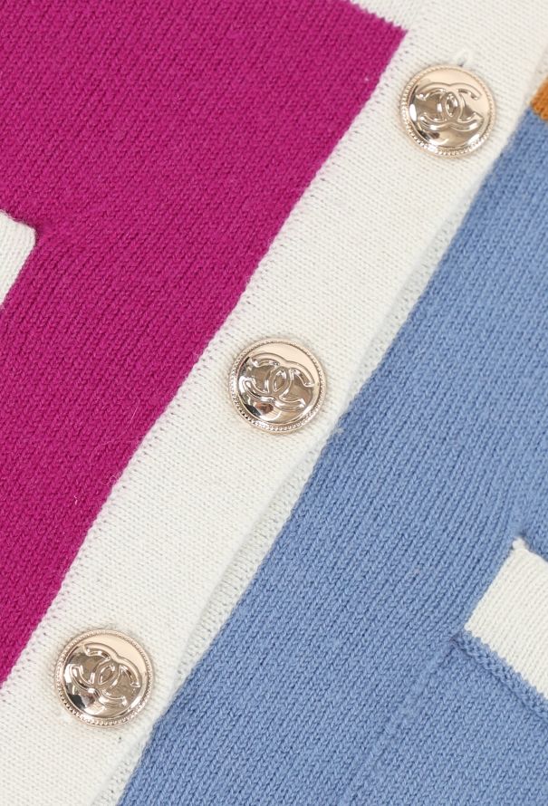 Chanel F/W 2020 Colorblock Cashmere Cardigan - 7