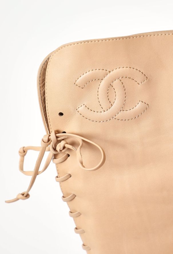 Chanel Resort 2011 Leather Lace-Up Boots - 7
