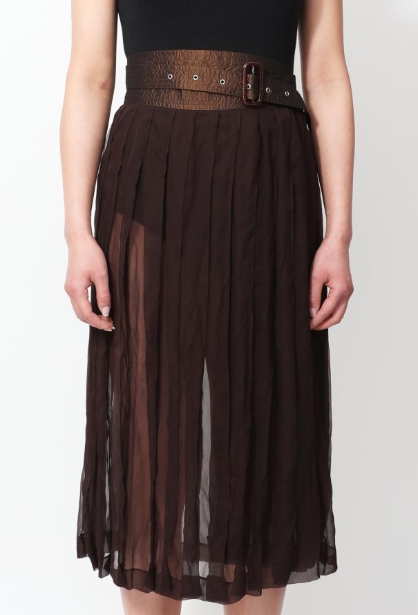 Jean Paul Gaultier '90s Belted Silk Wrap Skirt - 3
