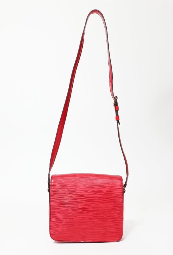 Louis Vuitton Red Epi Cartouchiere Bag - 5