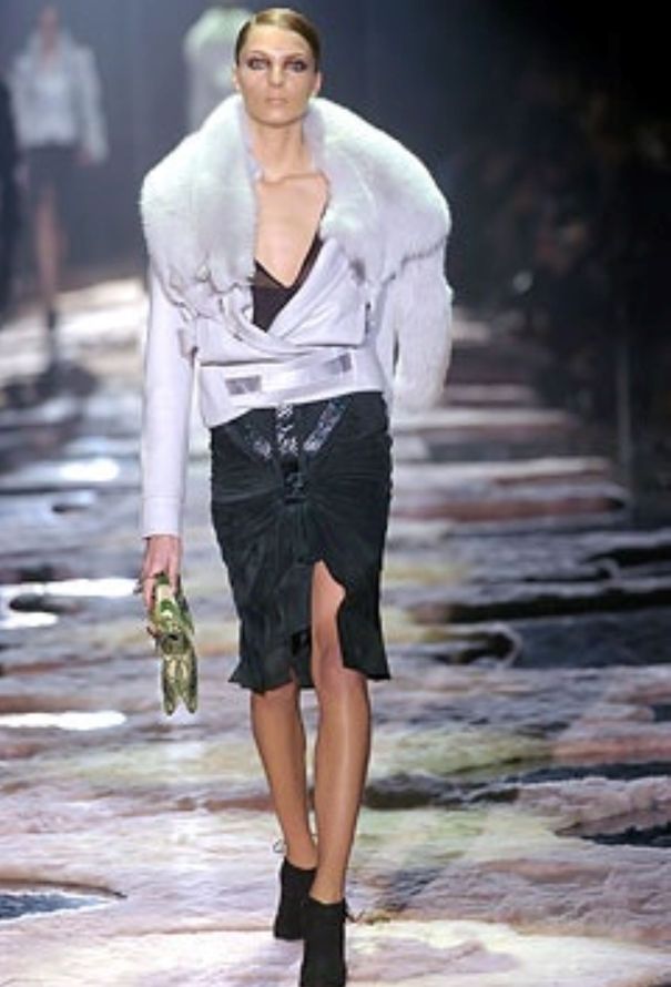 Gucci F/W 2004 Suede & Python Skirt - 2