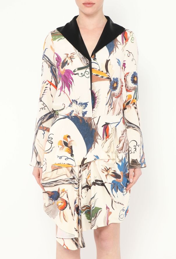 Balenciaga F/W 2011 Asymmetrical Floral Dress - 3