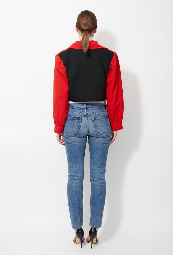 Saint Laurent 70s Cropped Colorblock Jacket - 3