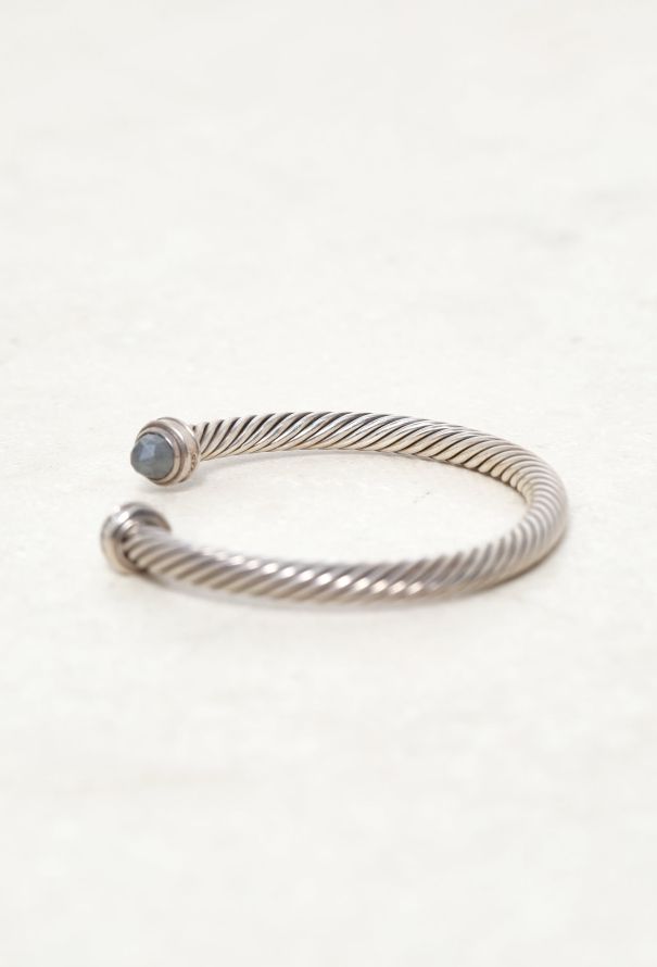 Vintage Fine Jewelry David Yurman Silver, Diamond & Onyx Bangle - 3