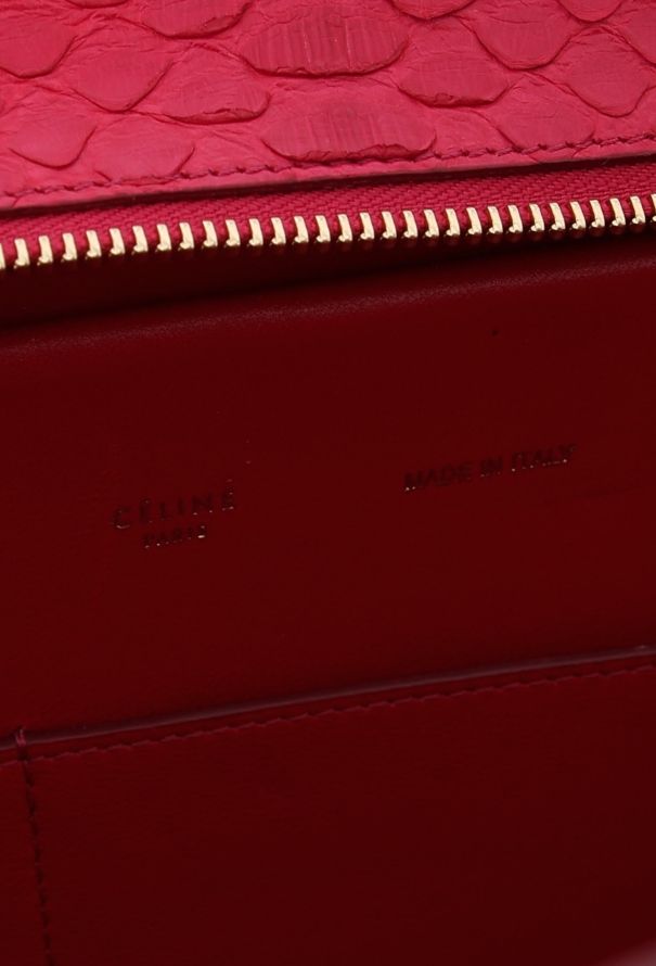 Céline Fuchsia Python Trapeze Bag - 12