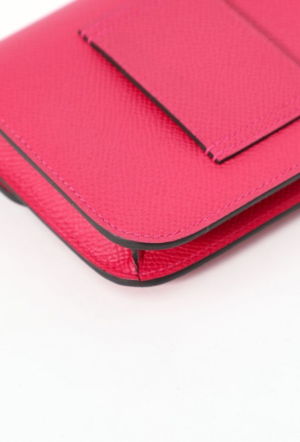 Hermès Rose Mexico Epsom Constance Slim Wallet & Belt - 12