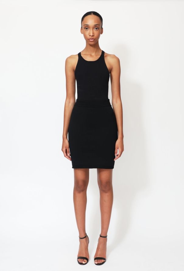 Alaïa 90s Scalloped Knit Skirt - 1