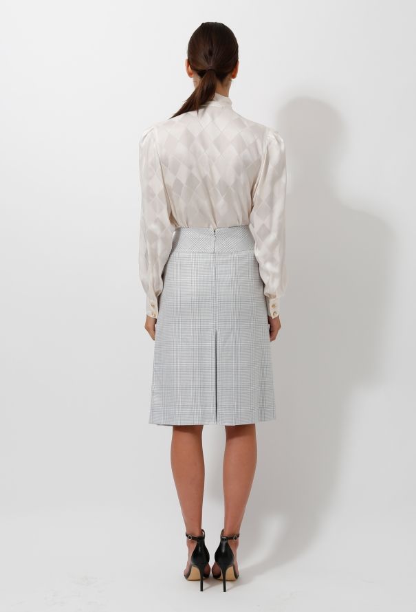 Céline 80s Chainlink Houndstooth Skirt - 5
