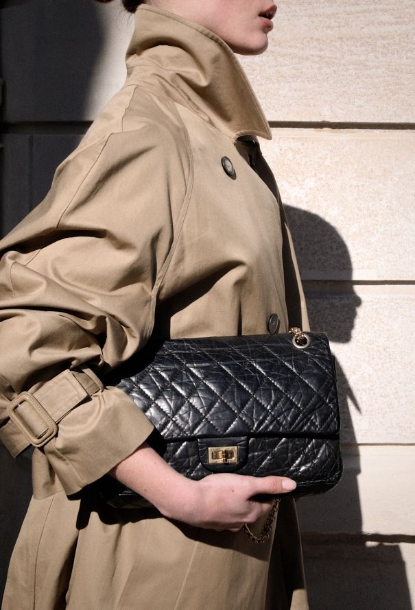 Chanel Black 2.55 Medium Flap Bag - 1