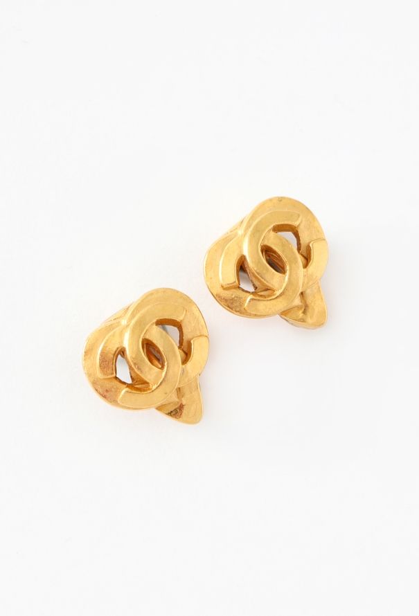 Chanel 1997 'CC' Heart Clip Earrings - 2