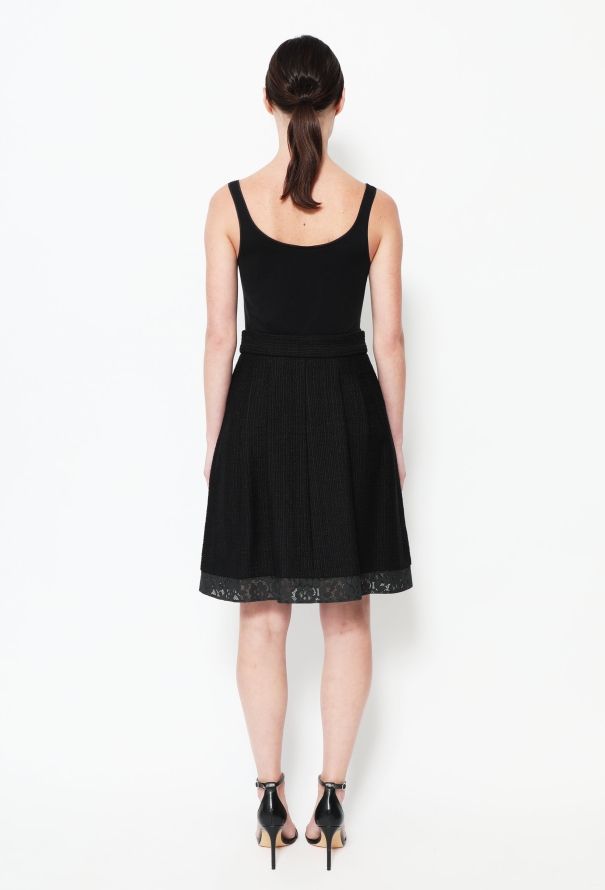 Chanel Tweed Lace Trim Skirt - 4