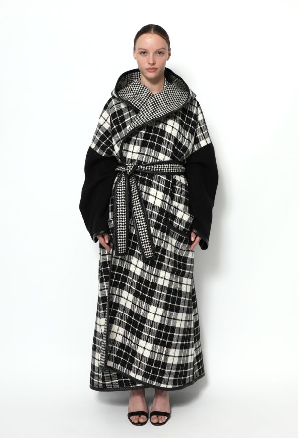 Balenciaga Resort 2020 Checkered Wool Coat - 6