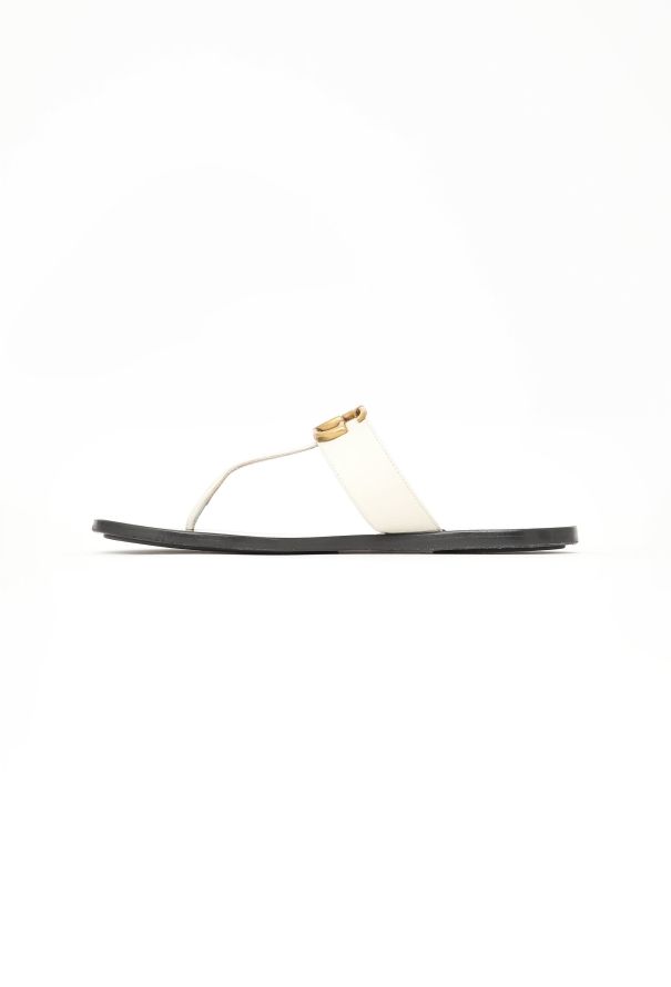 Gucci Leather 'GG' Thong Sandals - 4