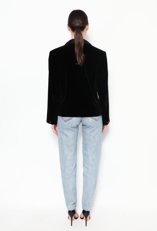 Saint Laurent Vintage Velvet Smoking Jacket - 4