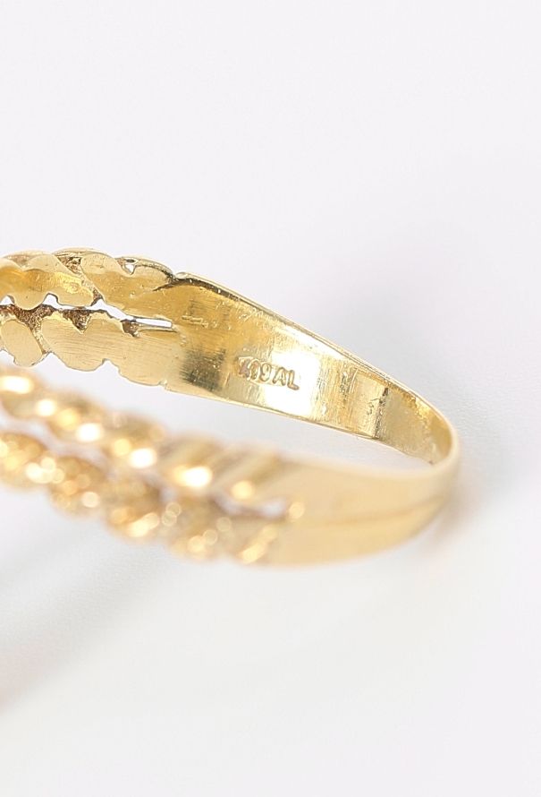 Vintage Fine Jewelry 18k Yellow Gold, Platinum & Diamond Twisted Ring - 6