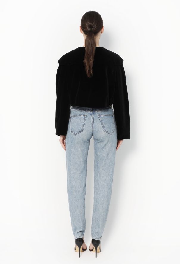 Thierry Mugler '80s Cropped Velvet Jacket - 6