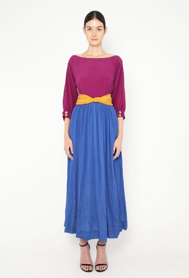 Saint Laurent Late '70s Pleated Silk 3-Piece Ensemble - 1