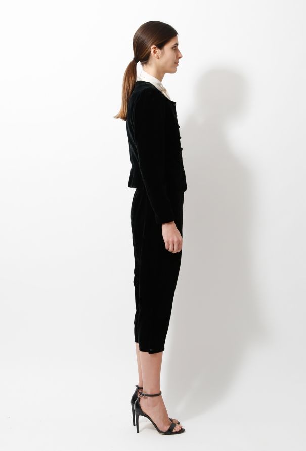 Saint Laurent Vintage Velvet Cropped Trousers - 3