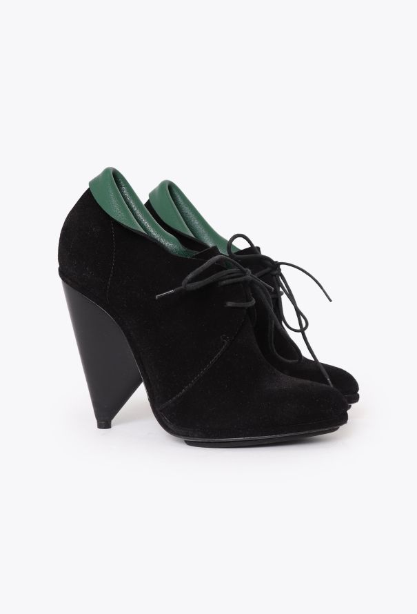 Balenciaga Sculpted Suede Derby Boots - 3