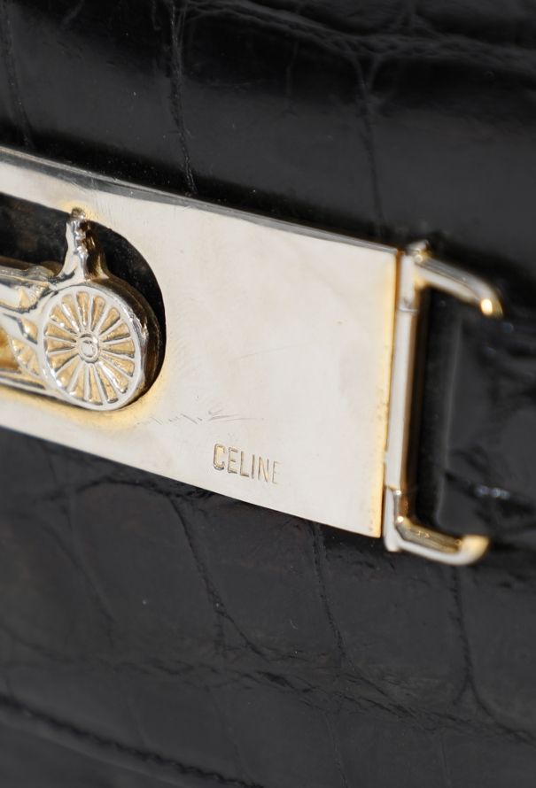 Céline '70s Crocodile Shoulder Bag - 13