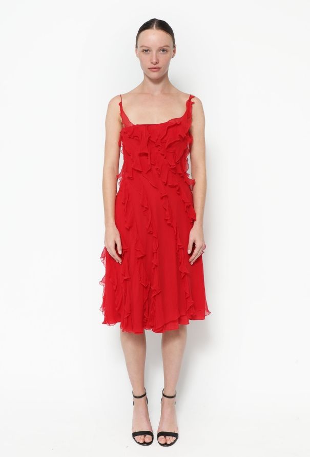 Dior Resort 2008 Ruffled Chiffon Dress - 1