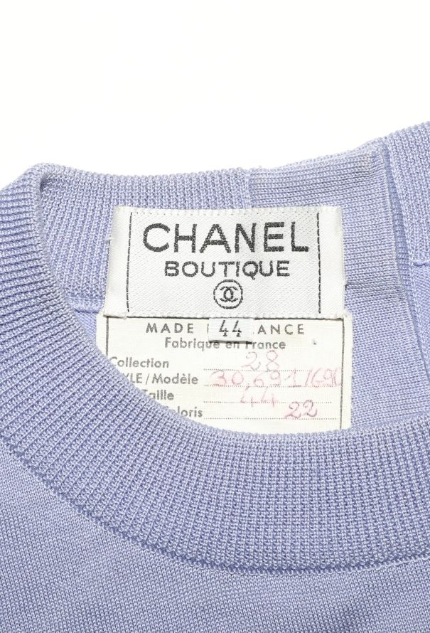 Chanel '90s Ribbed Trim 'CC' Top - 4