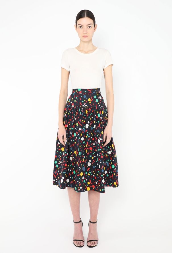 Saint Laurent Vintage Graphic Printed Skirt - 3